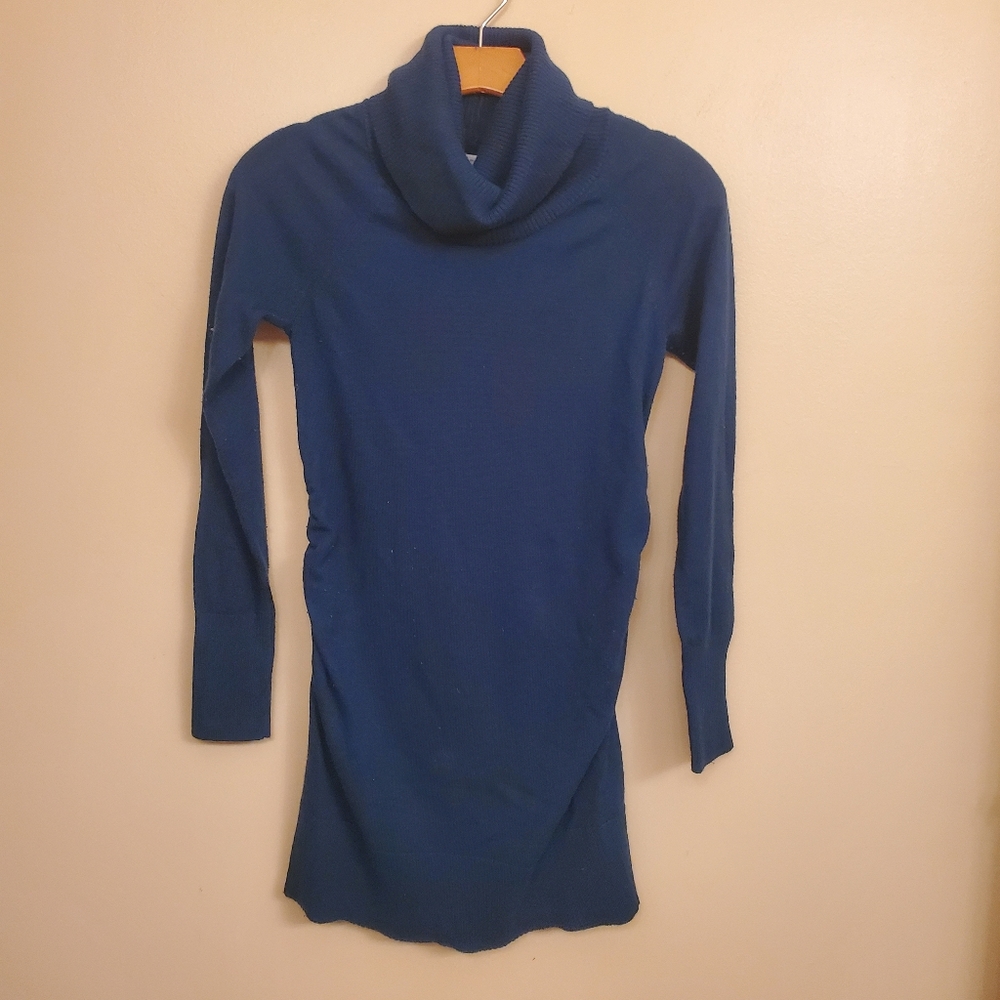 LIZ LANGE Blue Maternity Cowl Neck Sweater SIZE XS